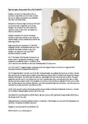A preview of a PDF biography for Ross, Douglas Alexander
